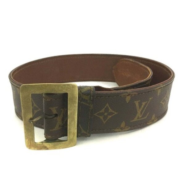Vintage Louis Vuitton Monogram Ceinture Leather 75cm Women's Belt Brown/4BD0083 - Picture 1 of 1